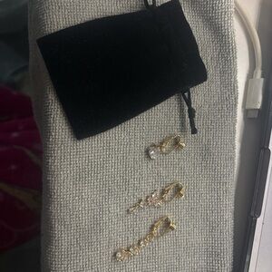 Gold and Silver Drop Earrings